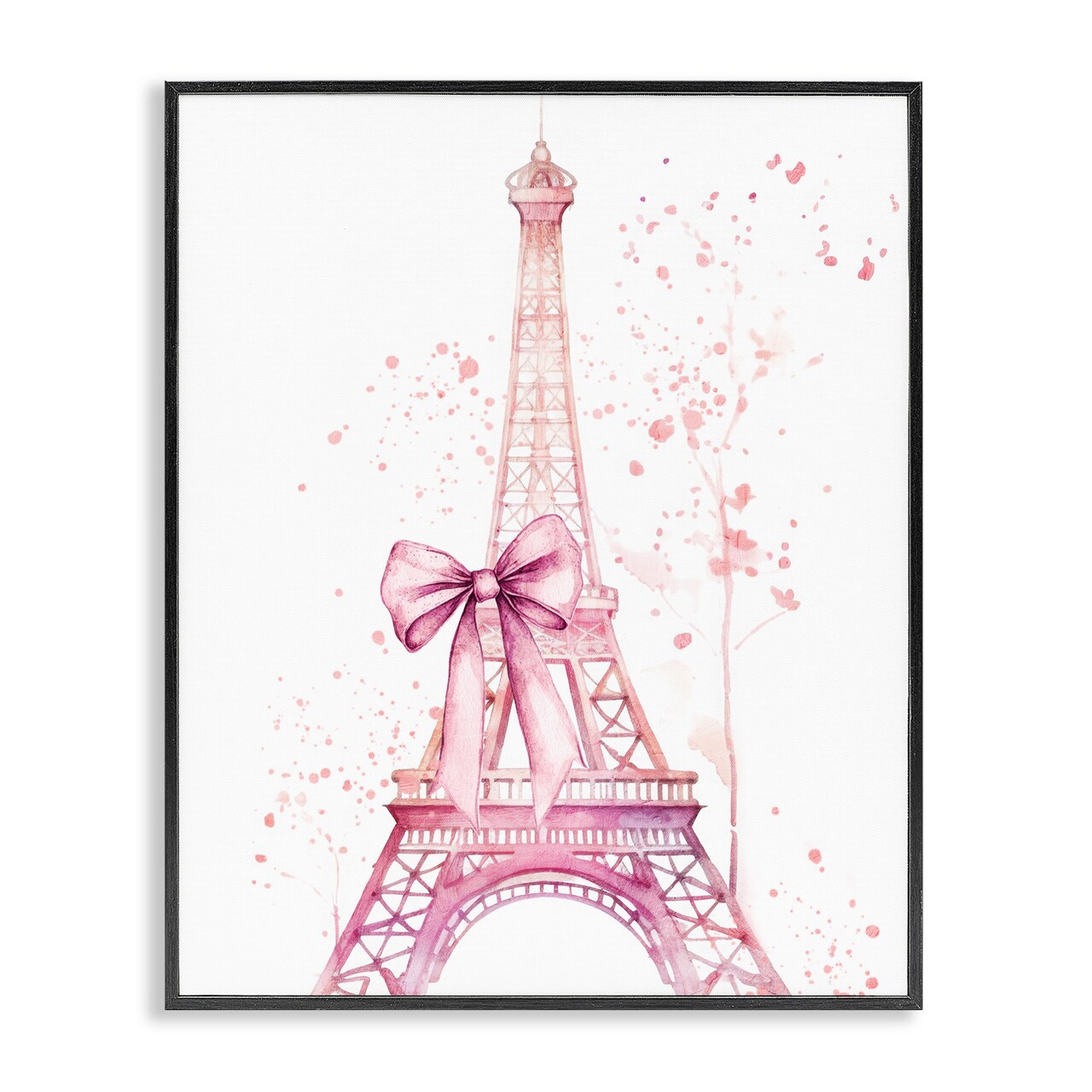Stupell Industries Bow Bedecked Paris Tower Framed Giclee, design by Kim Allen